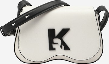 KARL LAGERFELD JEANS Õlakott 'Sunglasses Mini', värv valge: eest vaates