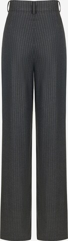 NOCTURNE Wide leg Pleat-Front Pants in Grey