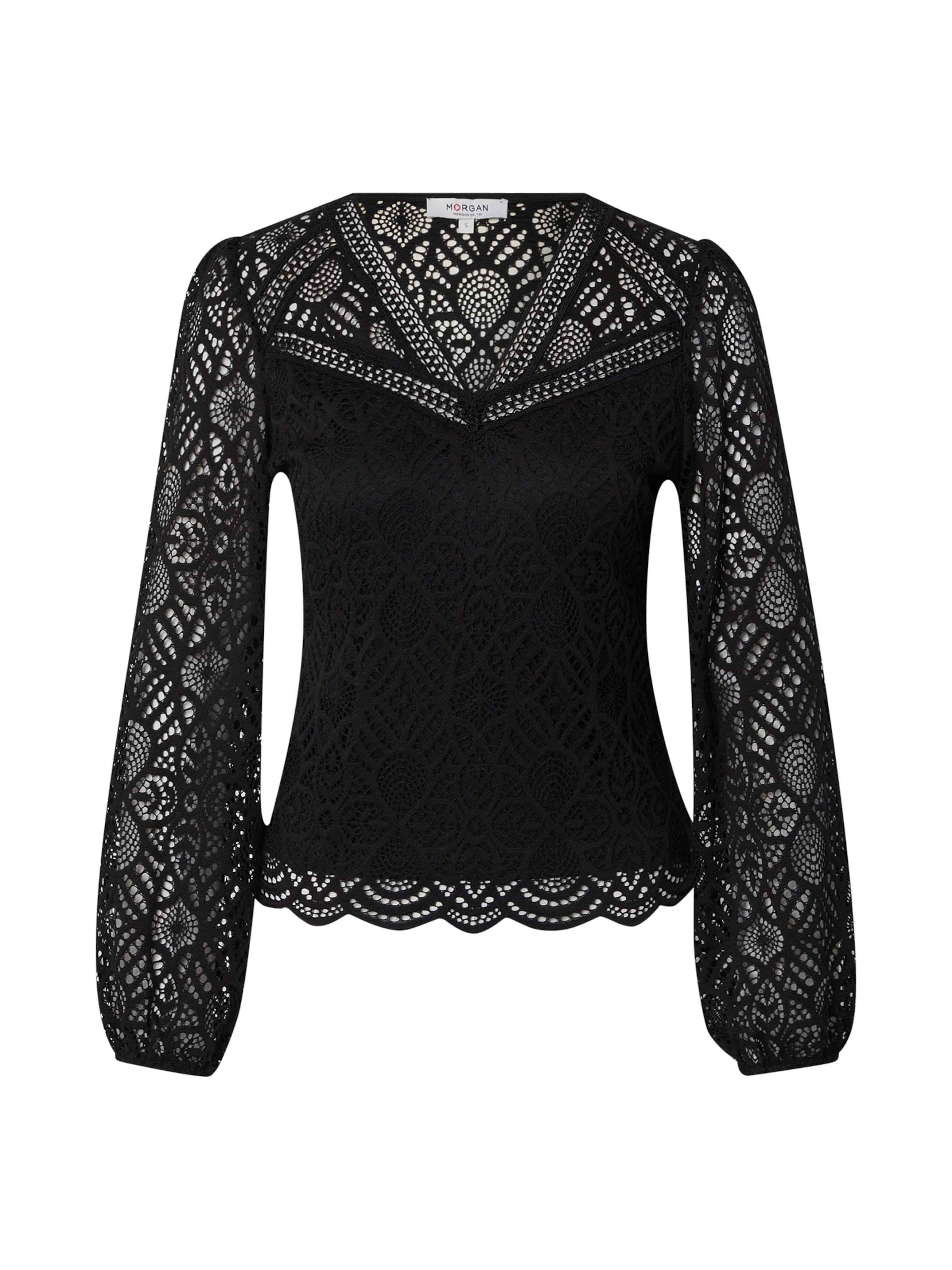 Morgan Bluse in Schwarz: Vorderseite