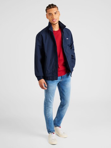 Tommy Jeans Prehodna jakna 'Essential' | modra barva