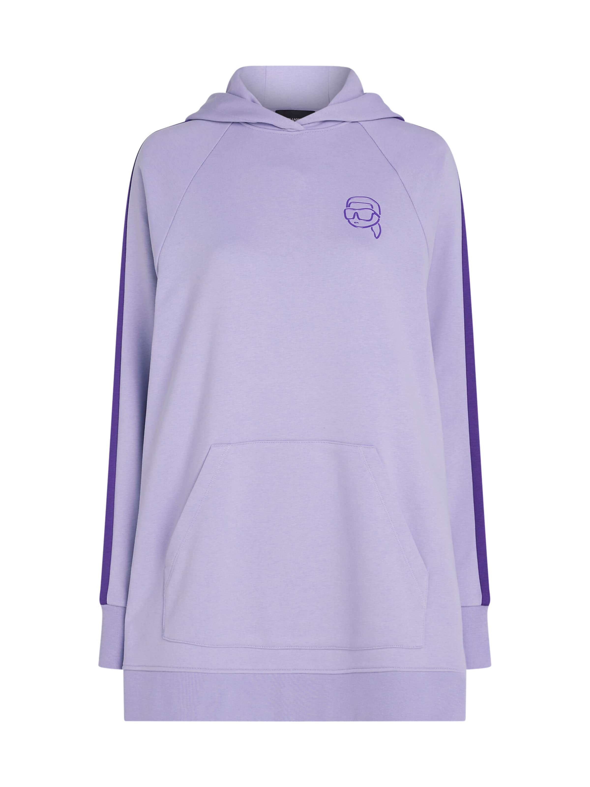 Bluză de molton de la Karl Lagerfeld pe mov: față