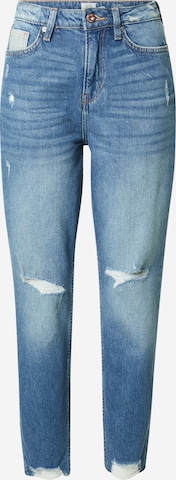 QS Regular Jeans in Blauw: voorkant