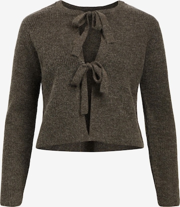 Cardigan 'OBJParvi' OBJECT en marron : devant