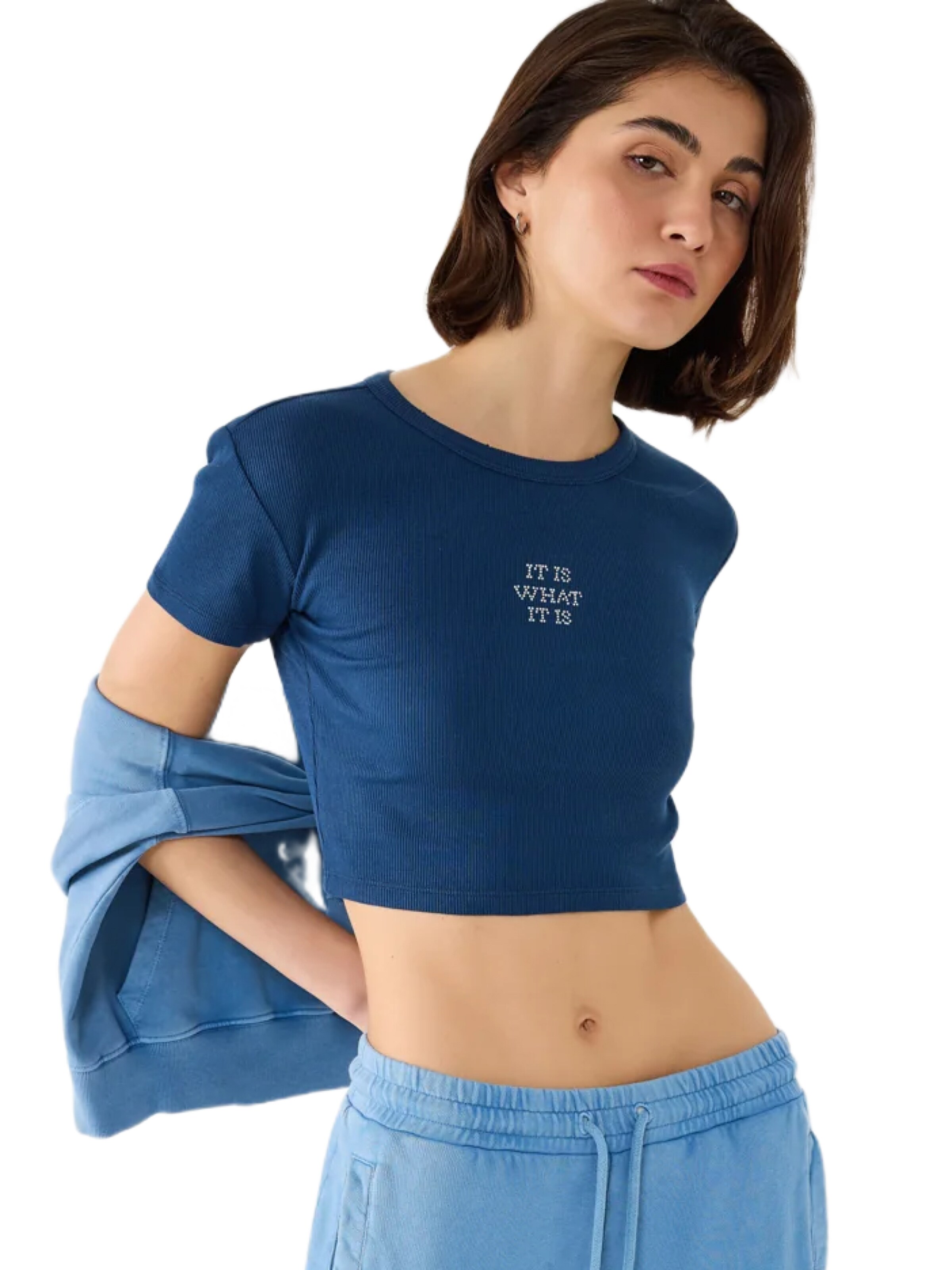 No Matter What Shirt in Blauw: voorkant