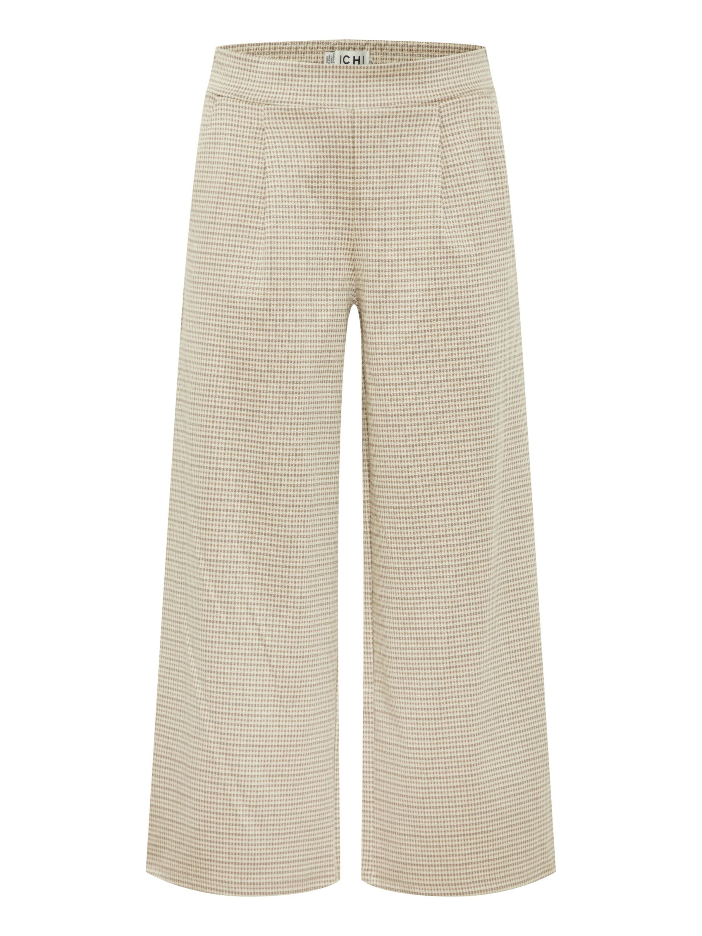 ICHI Wide leg Bandplooibroek 'IHKate' in Beige: voorkant