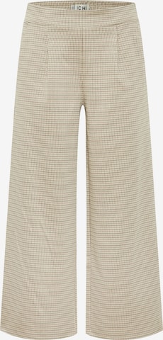 ICHI Pleat-Front Pants ' KATE ' in Beige: front