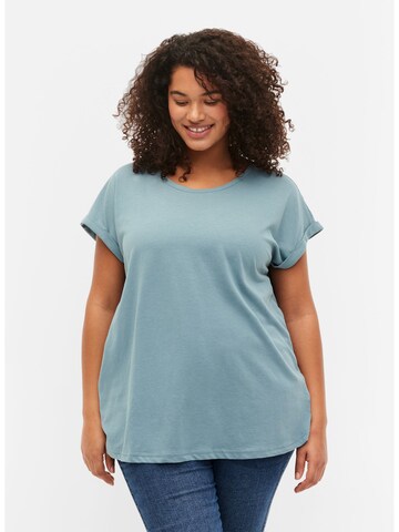 Zizzi Shirt 'MKATJA' in Blue: front