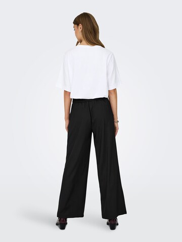 JDY Wide Leg Hose 'JDYDORA' in Schwarz