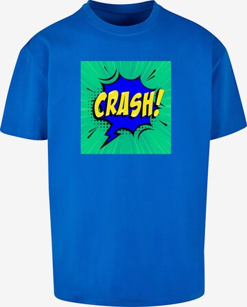 Merchcode Shirt 'Crash Comic' in Blue: front