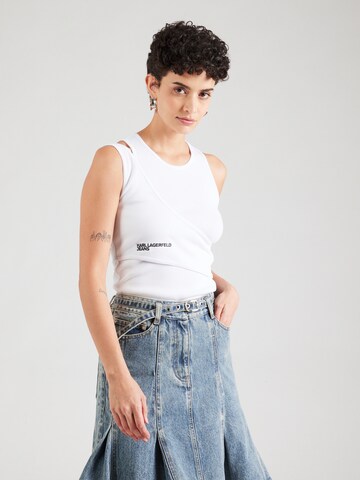 KARL LAGERFELD JEANS Top in White: front