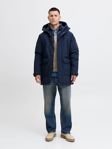 JACK & JONES Winterjas 'Finn' in Blauw