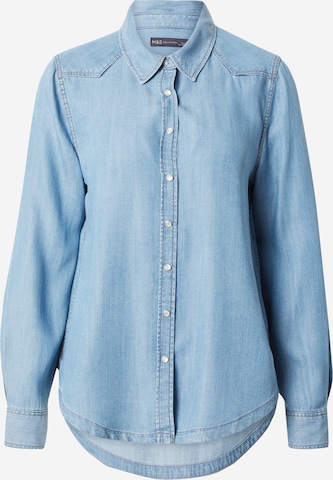Marks & Spencer Bluzka w kolorze niebieski: przód