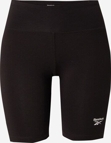 Reebok Skinny Workout Pants in Black: front