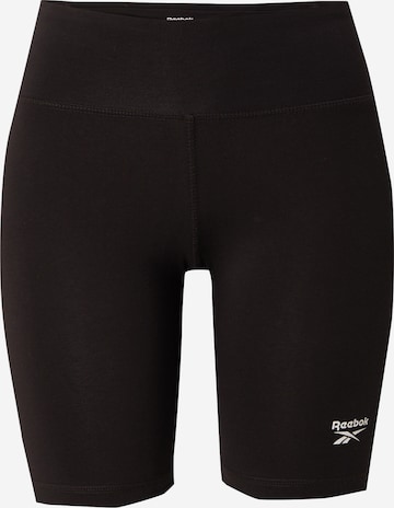 Reebok Skinny Sportbroek in Zwart: voorkant