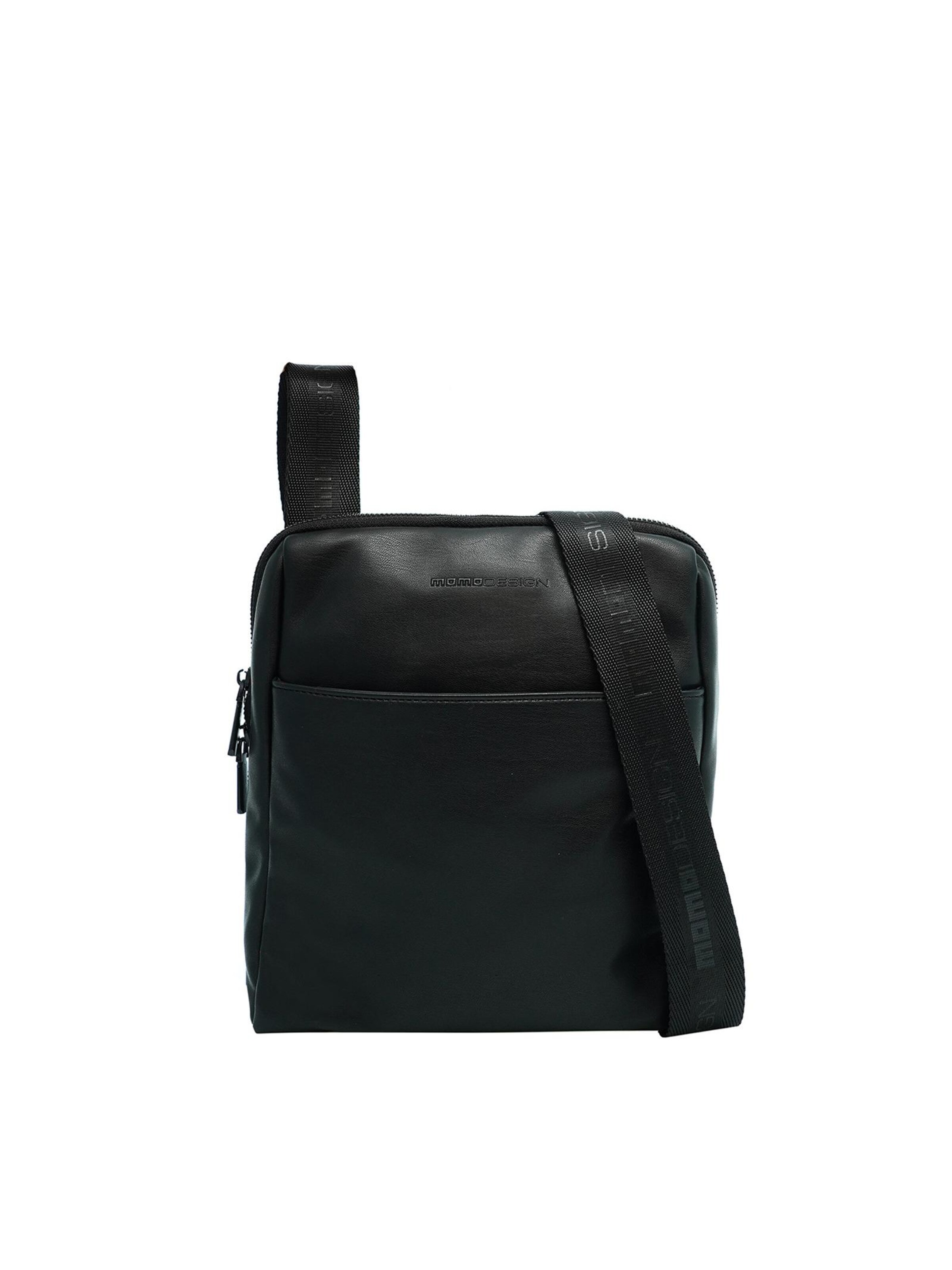 Borsa a tracolla 'Borsa a Tracolla Uomo Momo Design Poliestere Chiusura Zip 24x28cm' di Momo Design in nero: frontale