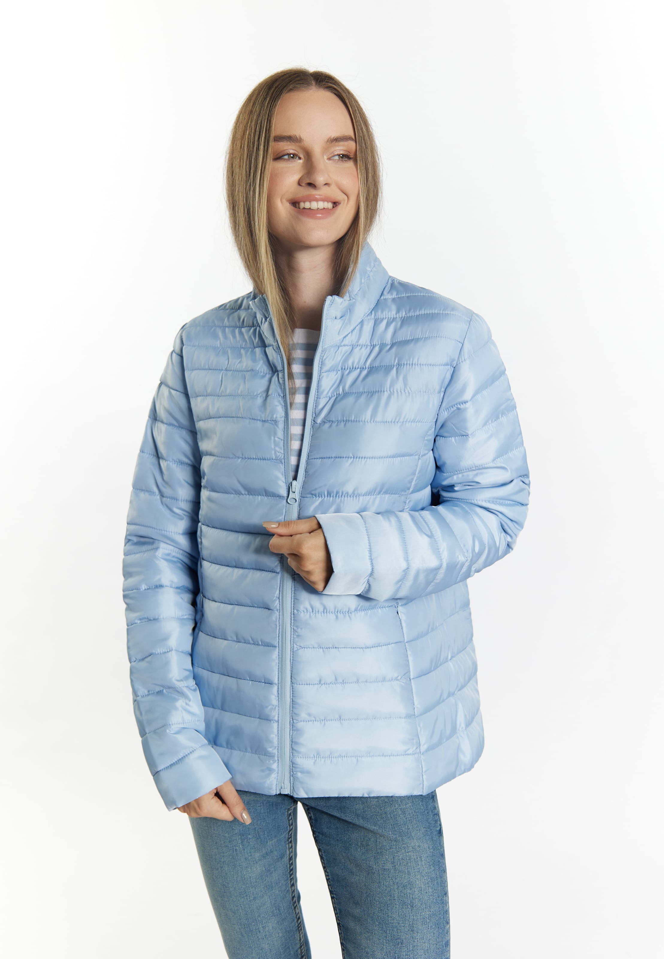 Yuka Between-season jacket in Blue: front