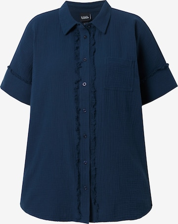 Ulla Popken Bluse in Blau: Vorderseite