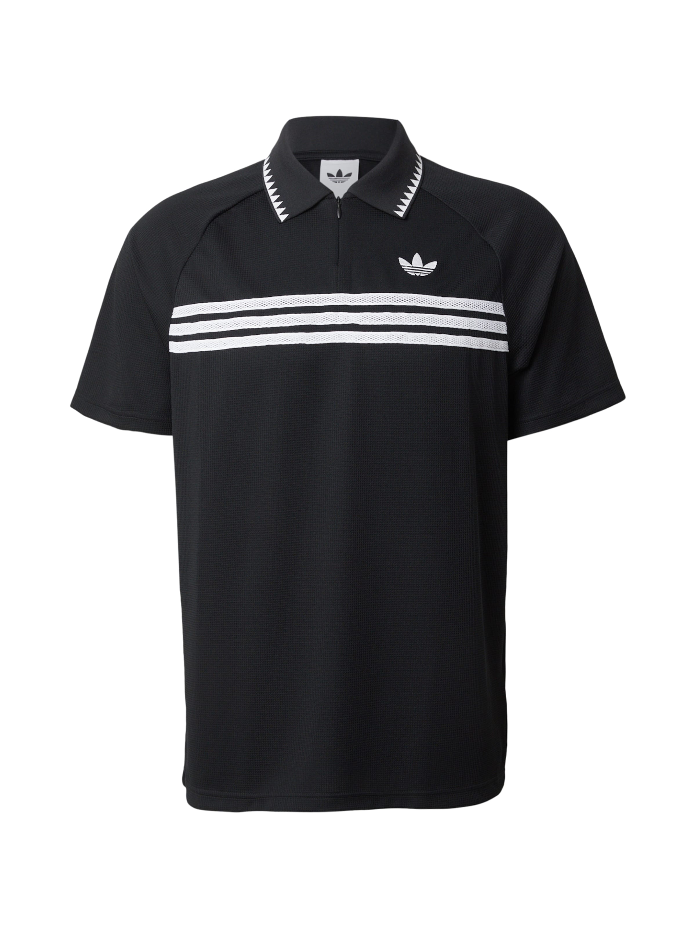 ADIDAS ORIGINALS - Camiseta 'CHEST STRIPES' en negro: frente