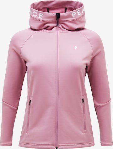 Veste en polaire fonctionnelle 'Rider' PEAK PERFORMANCE en rouge : devant