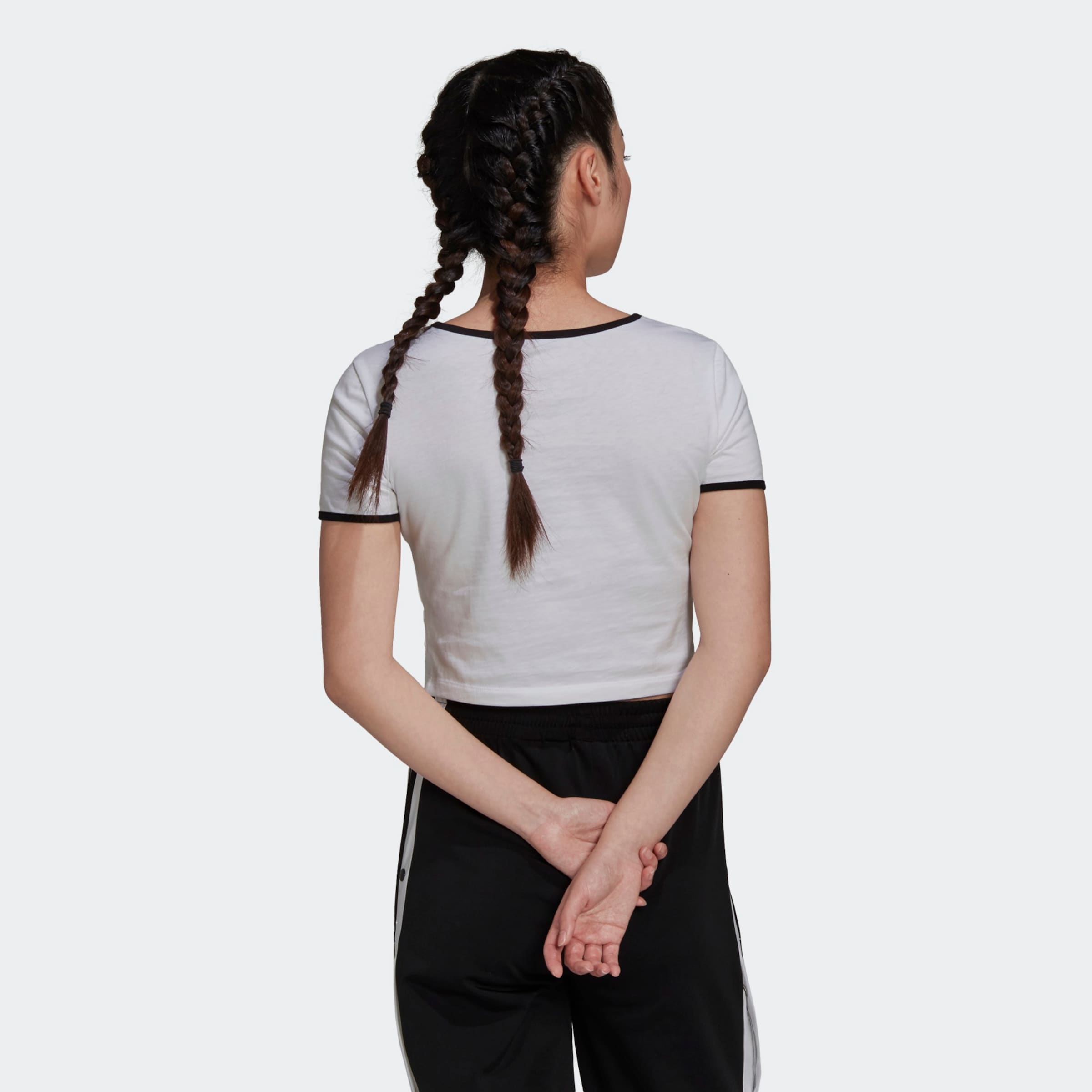 Femme T-shirt CROPPED TEE ADIDAS ORIGINALS en Blanc 