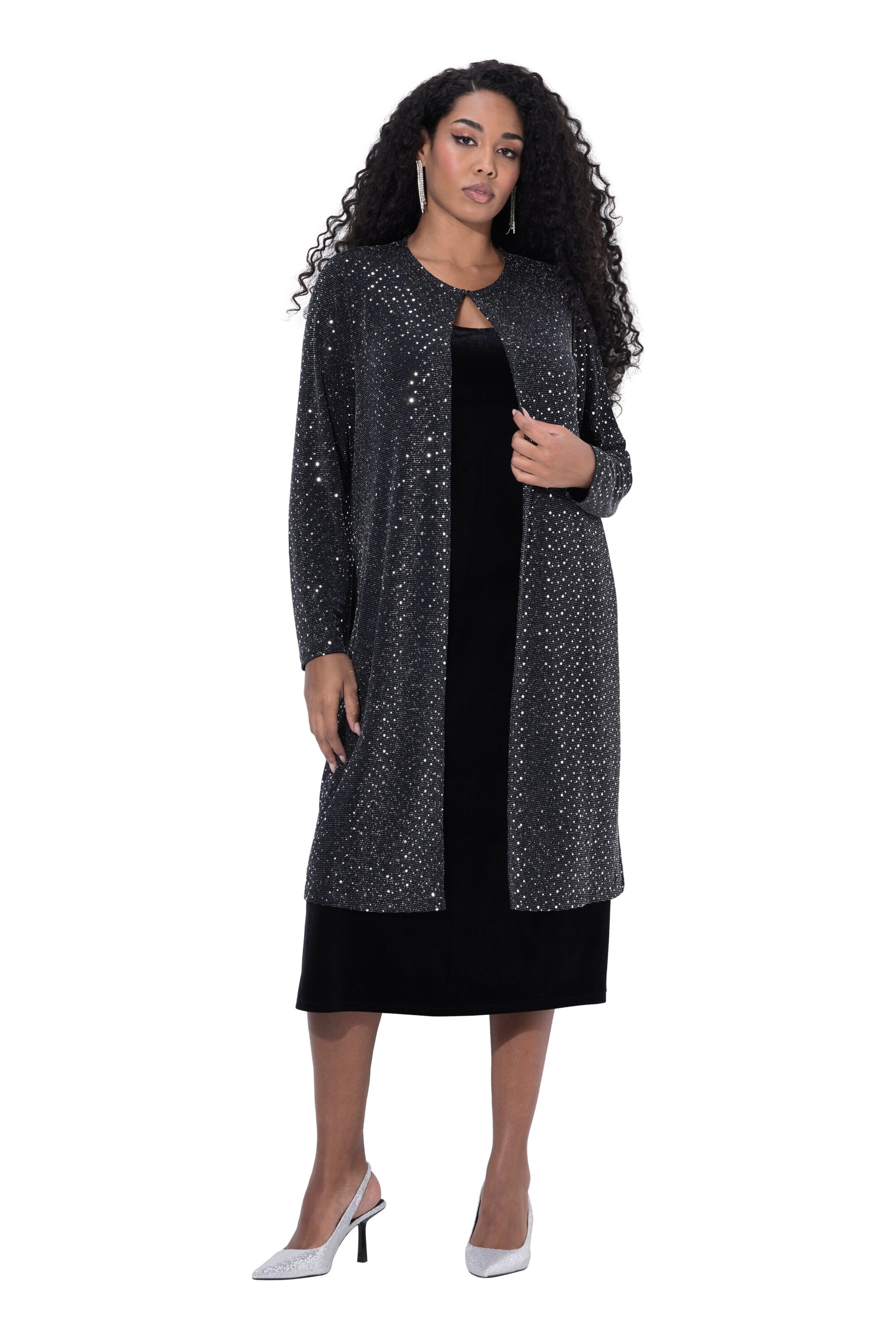 Ulla Popken Kimono in Black: front