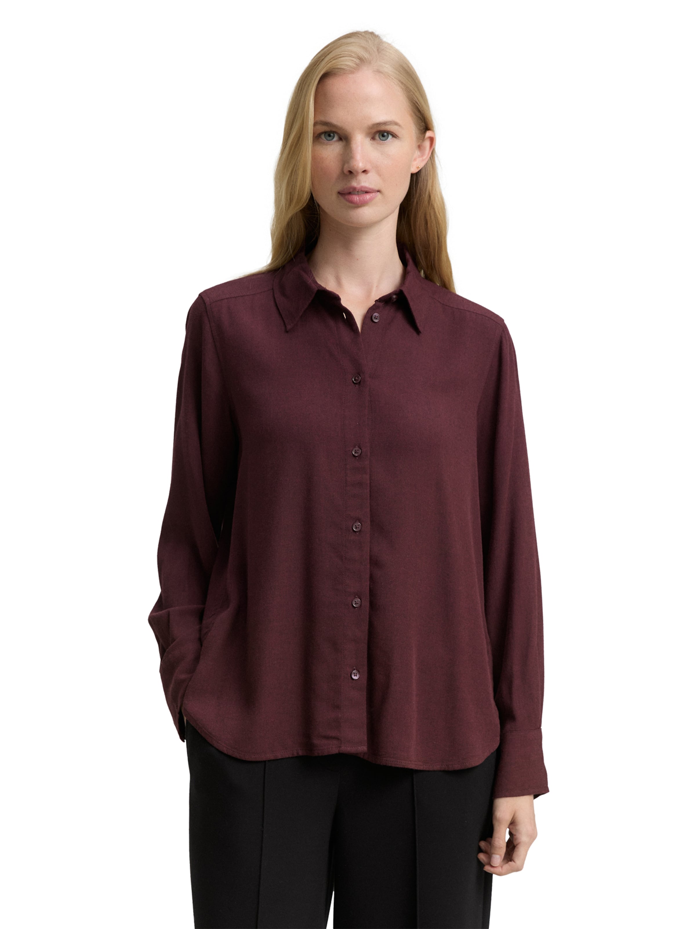 Chemisier TOM TAILOR en rouge : devant