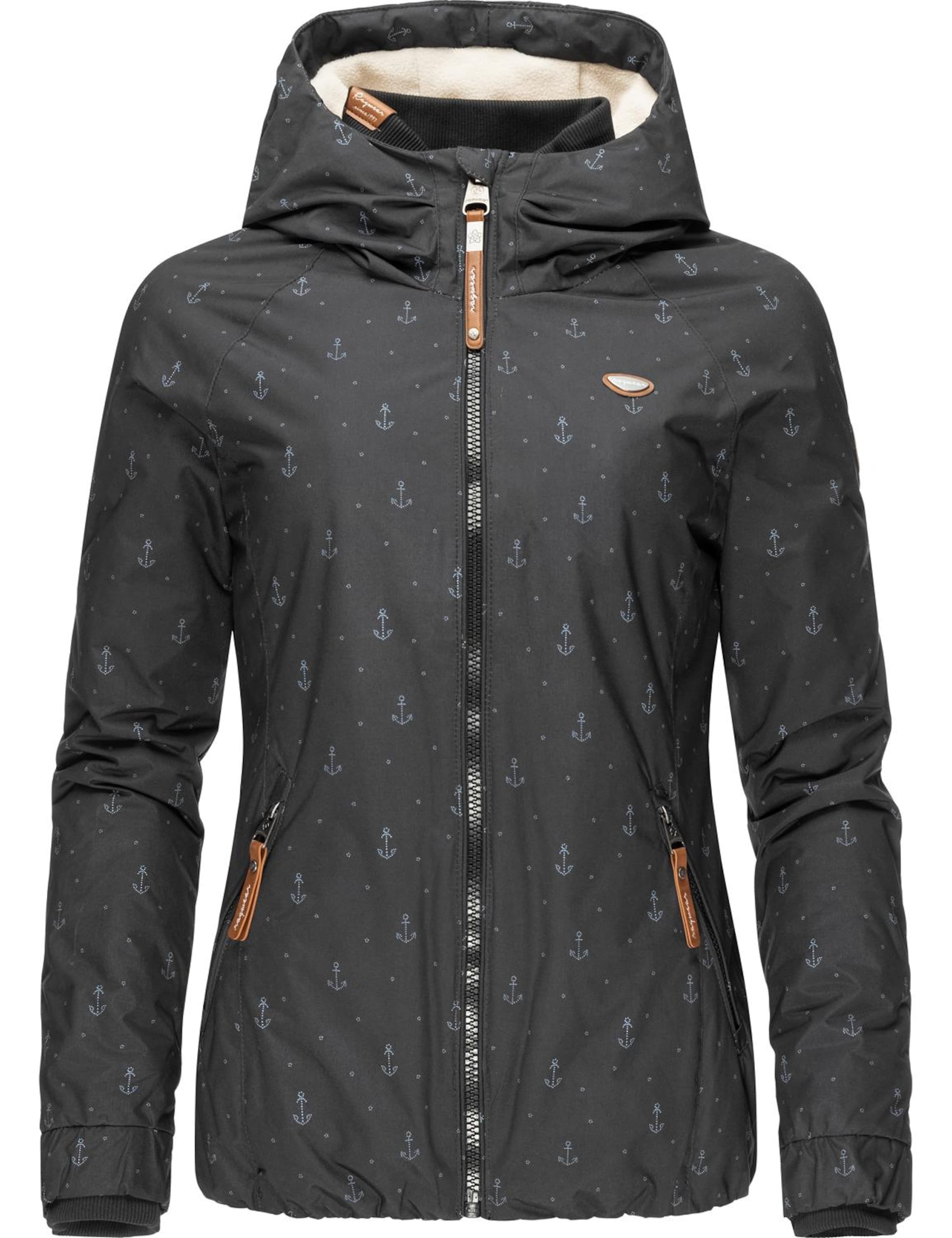 Ragwear Between-season jacket 'Dizzie Marina' in Black: front
