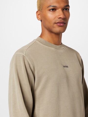 BOSS Sweatshirt 'Wefade' in Grau