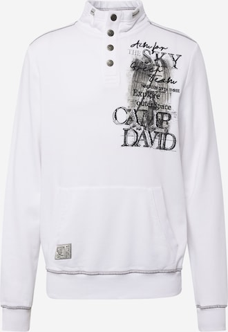 CAMP DAVID Sweatshirt in Wit: voorkant