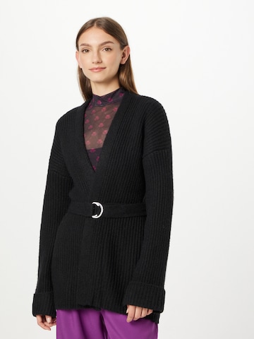 ABOUT YOU Knit Cardigan 'Laura' in Black: front