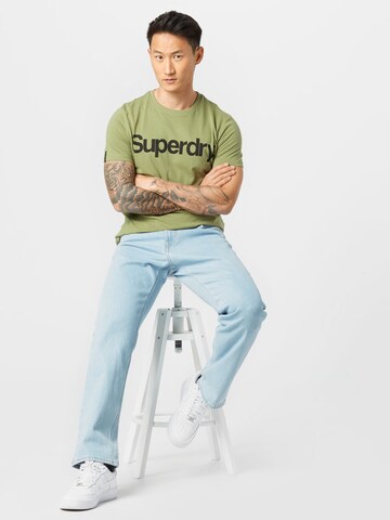 Superdry T-Shirt 'Military' in Grün