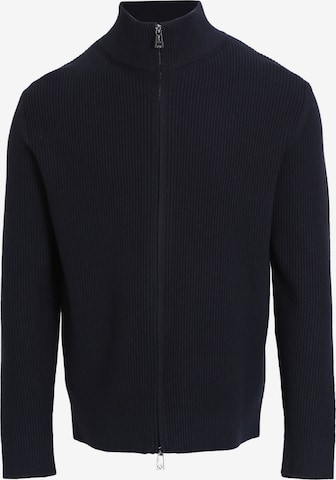 Lufian Strickjacke Road in Blau: Vorderseite