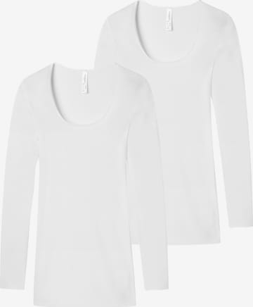 T-shirt 'Luxury' SCHIESSER en blanc : devant