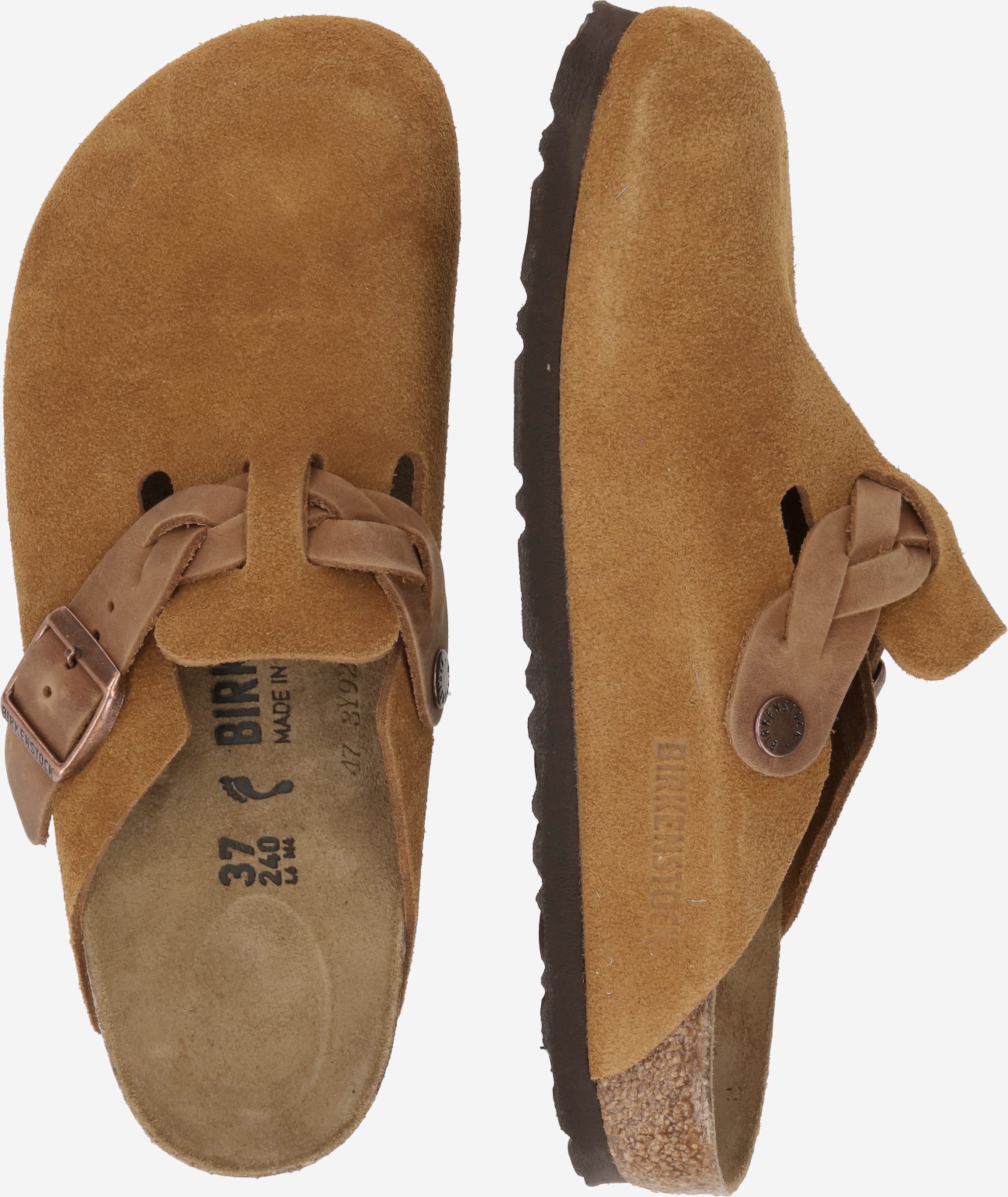 BIRKENSTOCK Saboţi 'Boston LEVE' pe Maro Caramel | ABOUT YOU