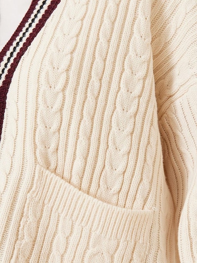 Bianco Lucci Strickjacke in creme / merlot / schwarz, Produktansicht