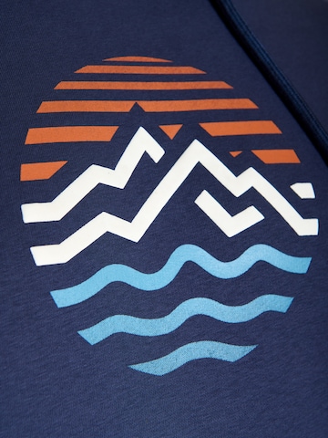 Felpa 'Trek Mountain Stripes' di GREENBOMB in blu