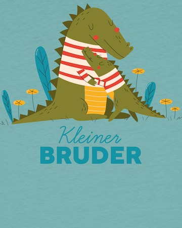 watabout.kids T-Shirt 'Krokodil Kleiner Bruder' in Blau