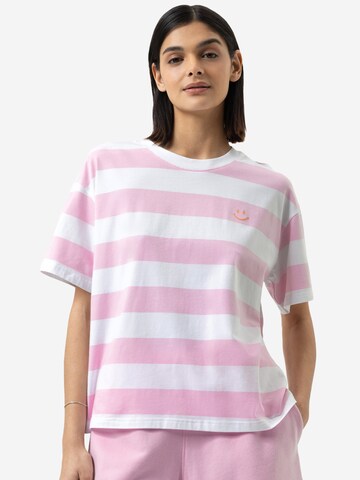 Mey Pajama Shirt 'Streaked Lines' in Pink