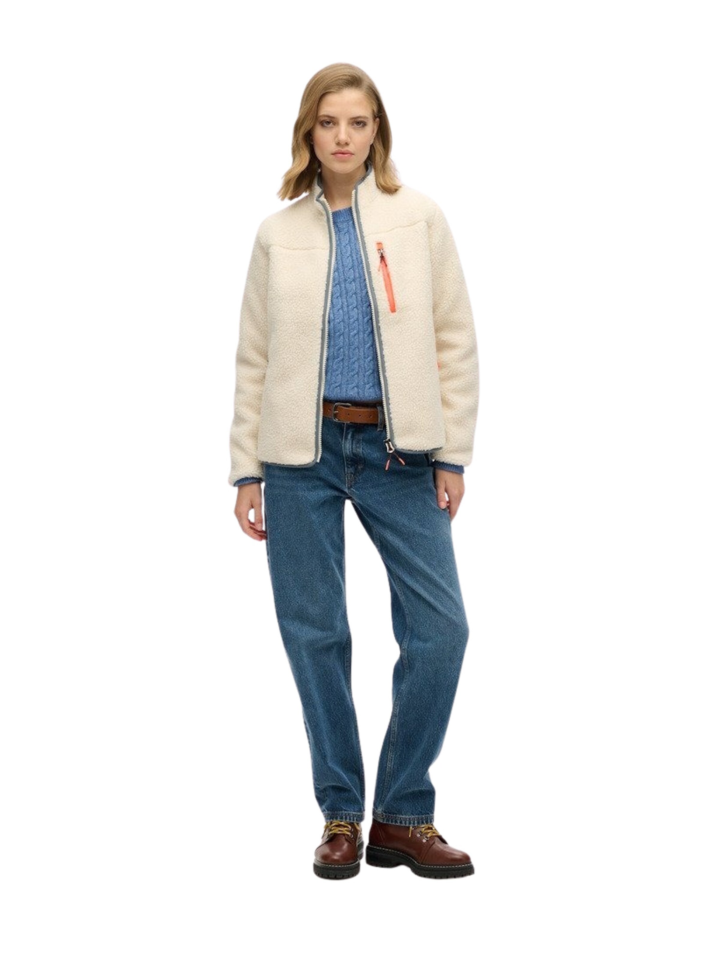 Veste en polaire Superdry en beige