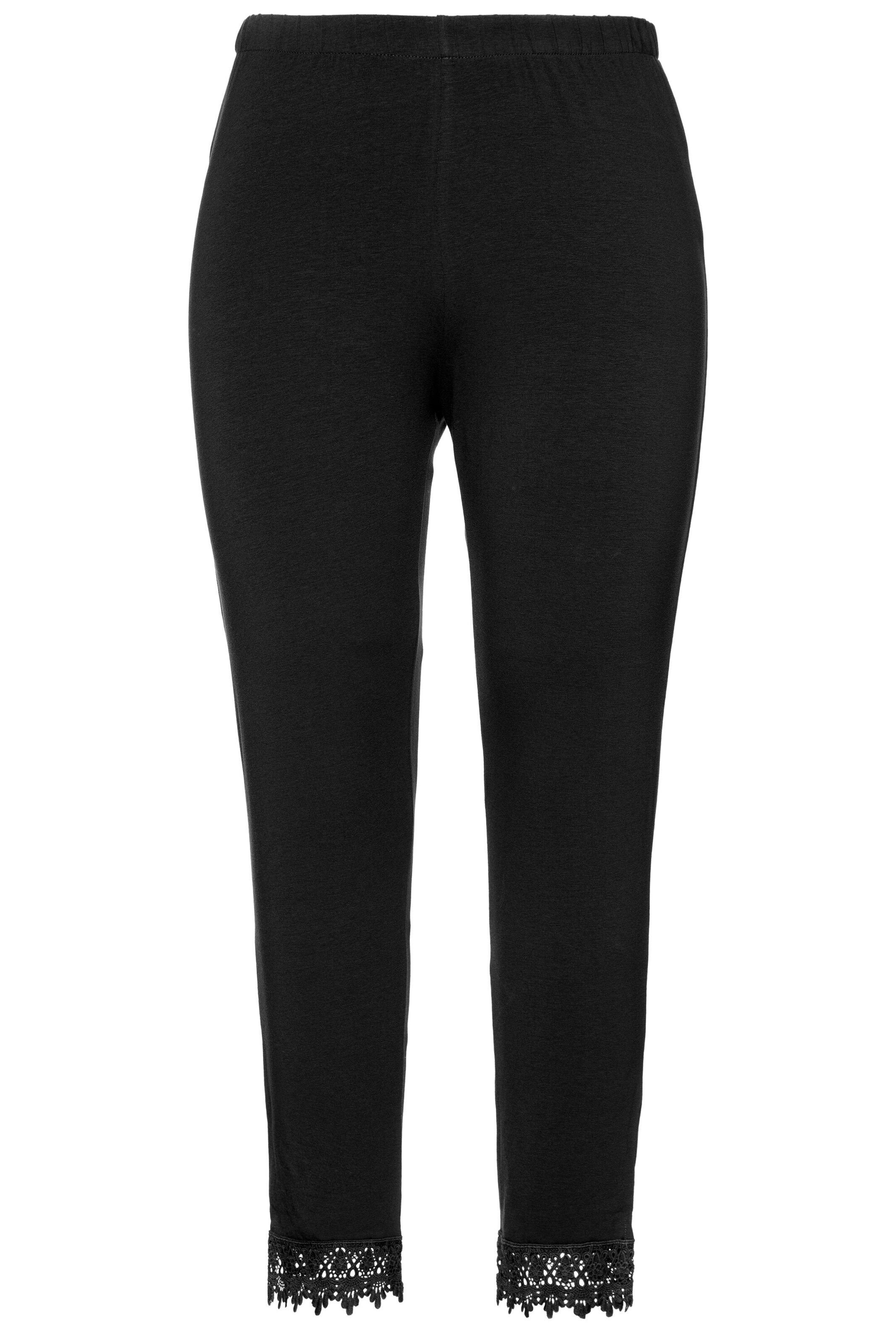 Ulla Popken Skinny Leggings in Schwarz: Vorderseite