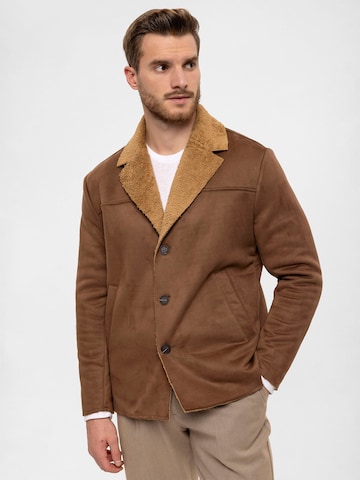 Antioch Winter Jacket in Brown: front