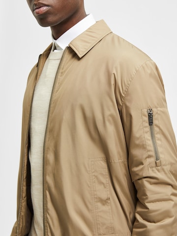 SELECTED HOMME Between-season jacket 'Royce' in Brown