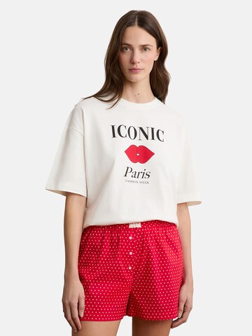 ETAM Schlafshirt 'Paris Iconic' in Weiß