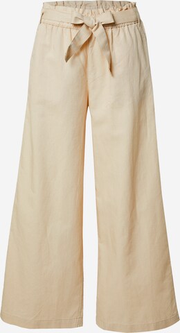 ESPRIT Wide leg Pleat-Front Pants in Beige: front