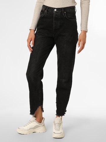 Free People Regular Jeans in Zwart: voorkant