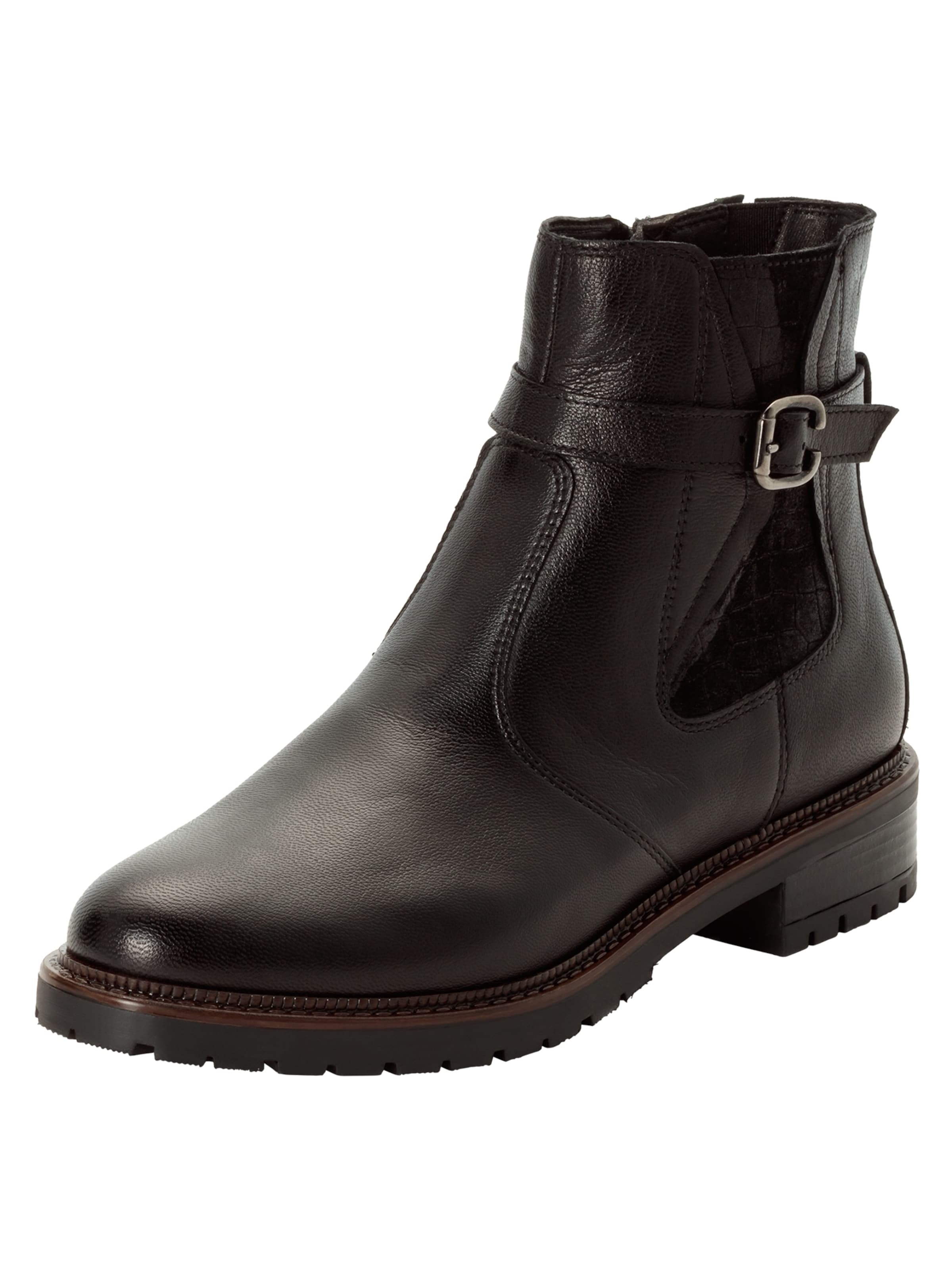 Tamaris - Botas Chelsea en negro: frente