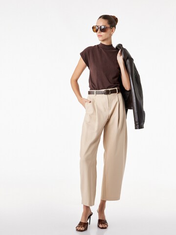 Koton Baggy Pleat-front trousers in Beige: front