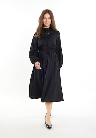 Robe de cocktail Usha en noir : devant