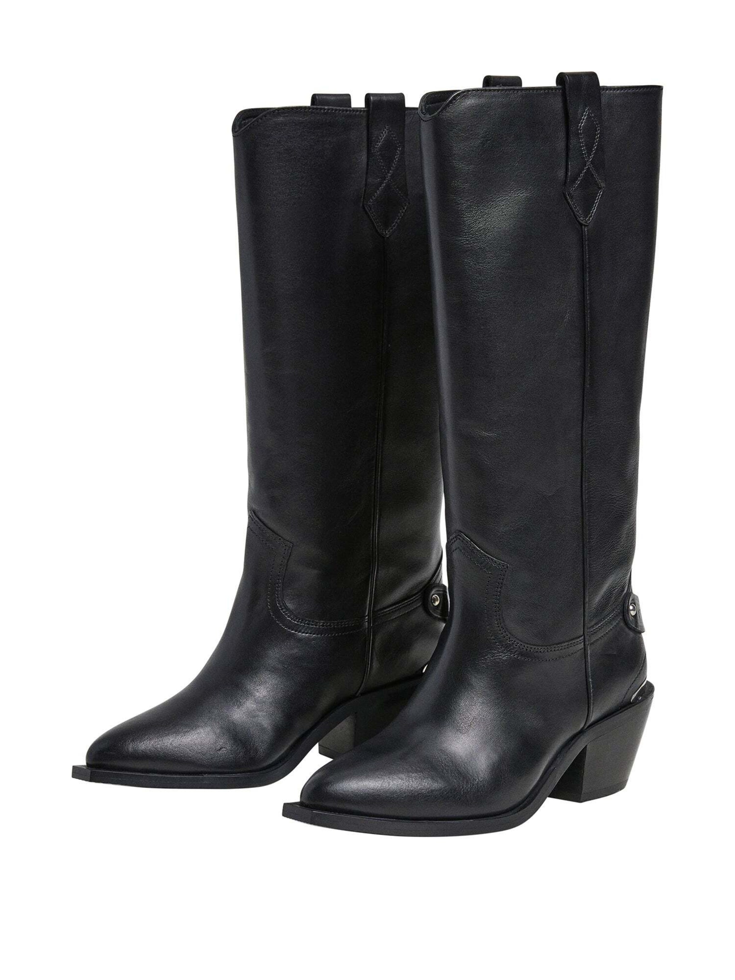 Pepe Jeans Cowboystiefel 'April' in Schwarz