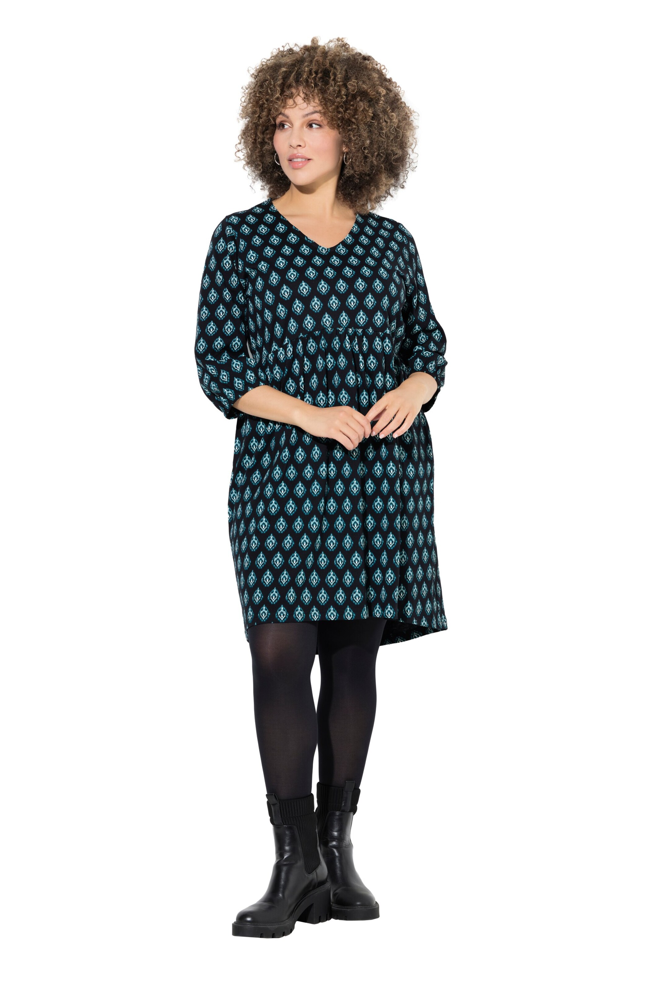 Ulla Popken Jurk in Zwart: voorkant